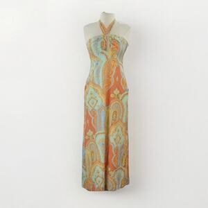 J McLaughlin San Nicola Silk Blend Halter Dress $248 Size 2 NWT